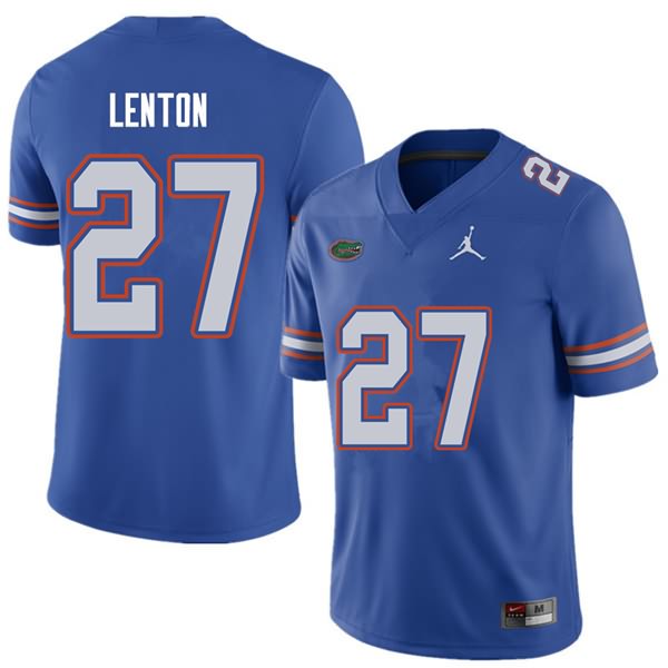 Men's NCAA Florida Gators Quincy Lenton #27 Stitched Authentic Jordan Brand Royal College Football Jersey SUR5865OR